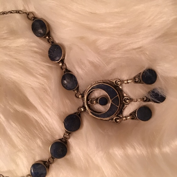 Denim Lapis necklace from Afghanistan - Picture 2 of 5
